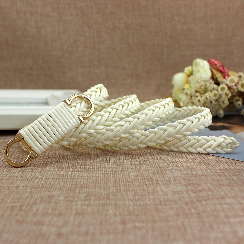 Women'S Spring And Summer Dress Retro Decorative Thin Belt Buckle Woven Belt Women'S Waist Chain
