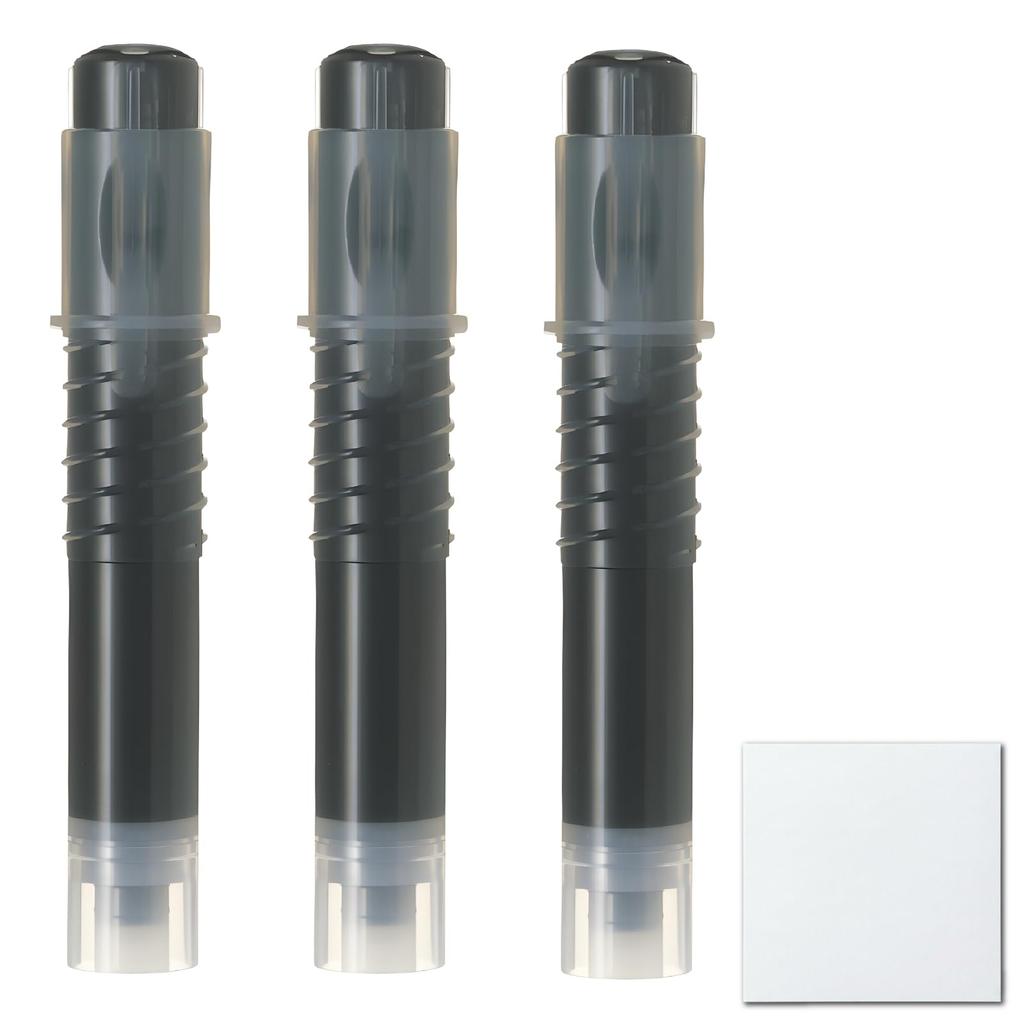 Pilot Boardmaster S P-WMSRF8-B Black Ink Cartridges, 3-Pack, with Test Writing Memo Paper