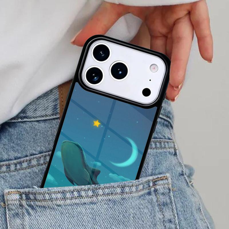 Красивый рисунок Синего кита Мягкий чехол для телефона для iPhone 16e 15 14 13 12 17 Pro Max Plus Air 17pro Чехол Coque