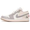 Air Jordan 1 Износостойкие Низкие Винтажные Баскетбольные Кроссовки Мужские Бежево-Серые 553558-169(КомандаТри-)