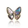 Элегантная женская брошь-бабочка: Имитация ракушки морского ушка, защищающая от воздействия окружающей среды, со стразами, аксессуар в виде чонсама, дизайн «кокон-бабочка».