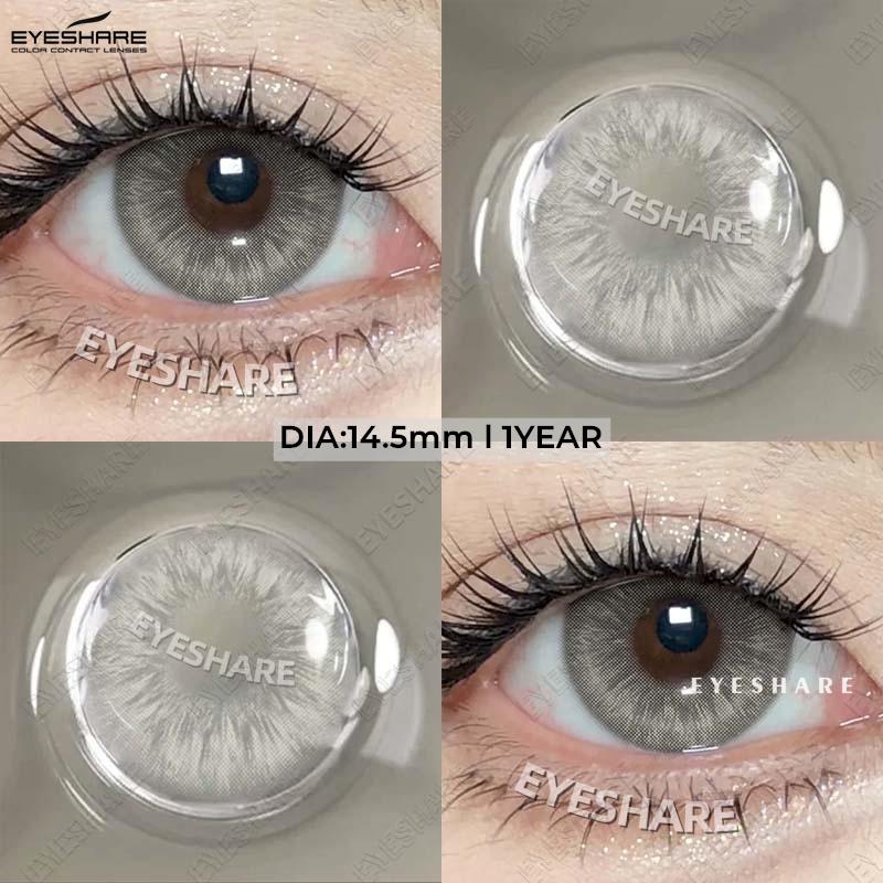 Eyeshare Новые цветные контактные линзы, сине-зеленые модные линзы для очков, черные натуральные косметические линзы, розовые кофейные нежные линзы, коричневые линзы, 1 пара