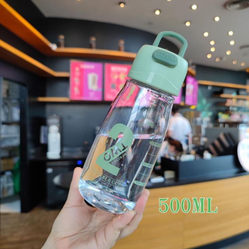 Plastic Fashion Sport Water Bottle 500ml Style Heat Resistant Leakproof Color Lovers Travel Water Bottles PC Material