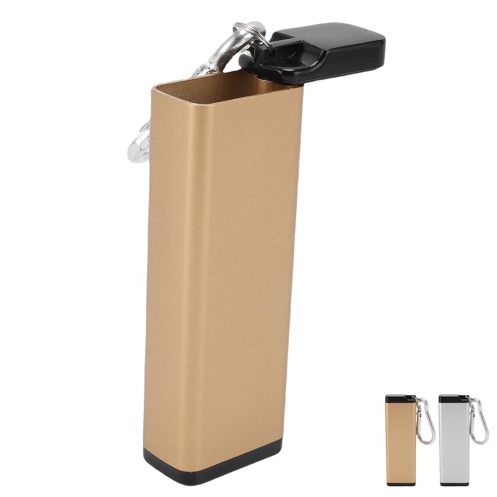 Metal Storage Tube Bottle Keychain Airtight Container Aluminum Alooy Water Proof for Outdoor Camping