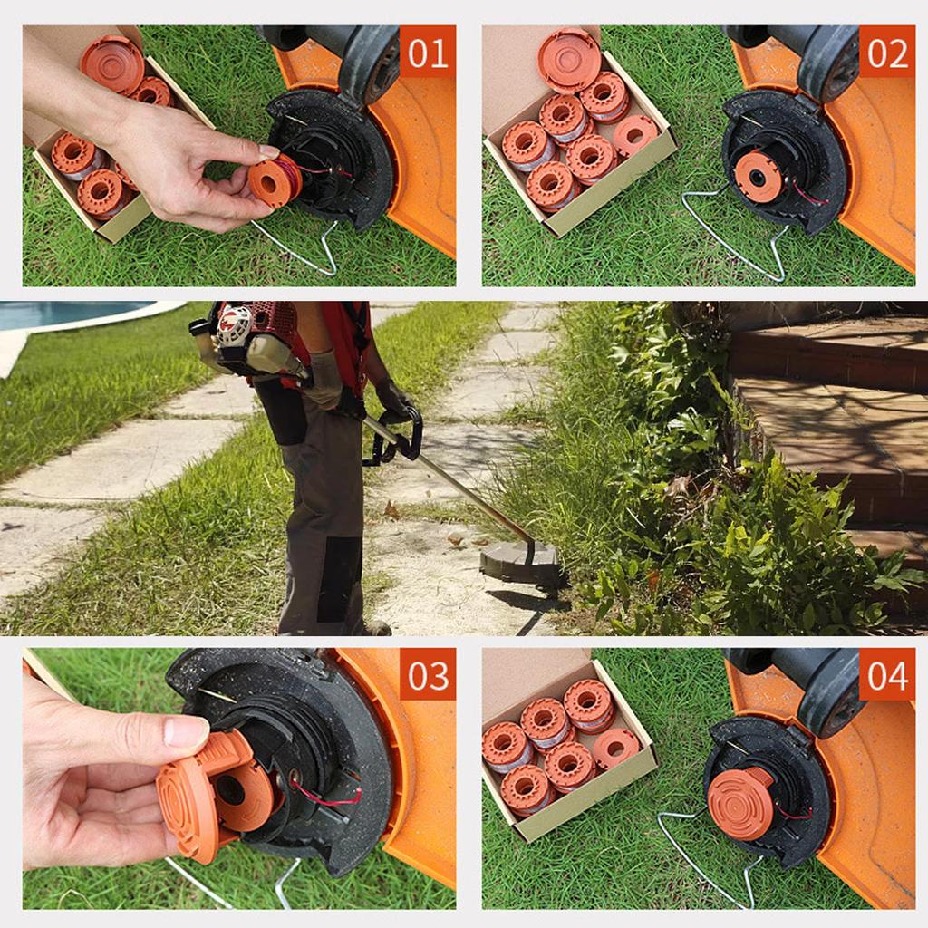 Trimmer Spool Line For Worx WG154 WG163 WG180 WG175 WG155 WG151 WG160 Cordless Grass Trimmer Cutter Lawn Trimmer Replace Q6F4