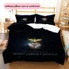 S.L. Benfica Pattern Bedding Quilt Set  Home Decoration  Gift (1 * duvet cover + 2 * pillowcase  without core)