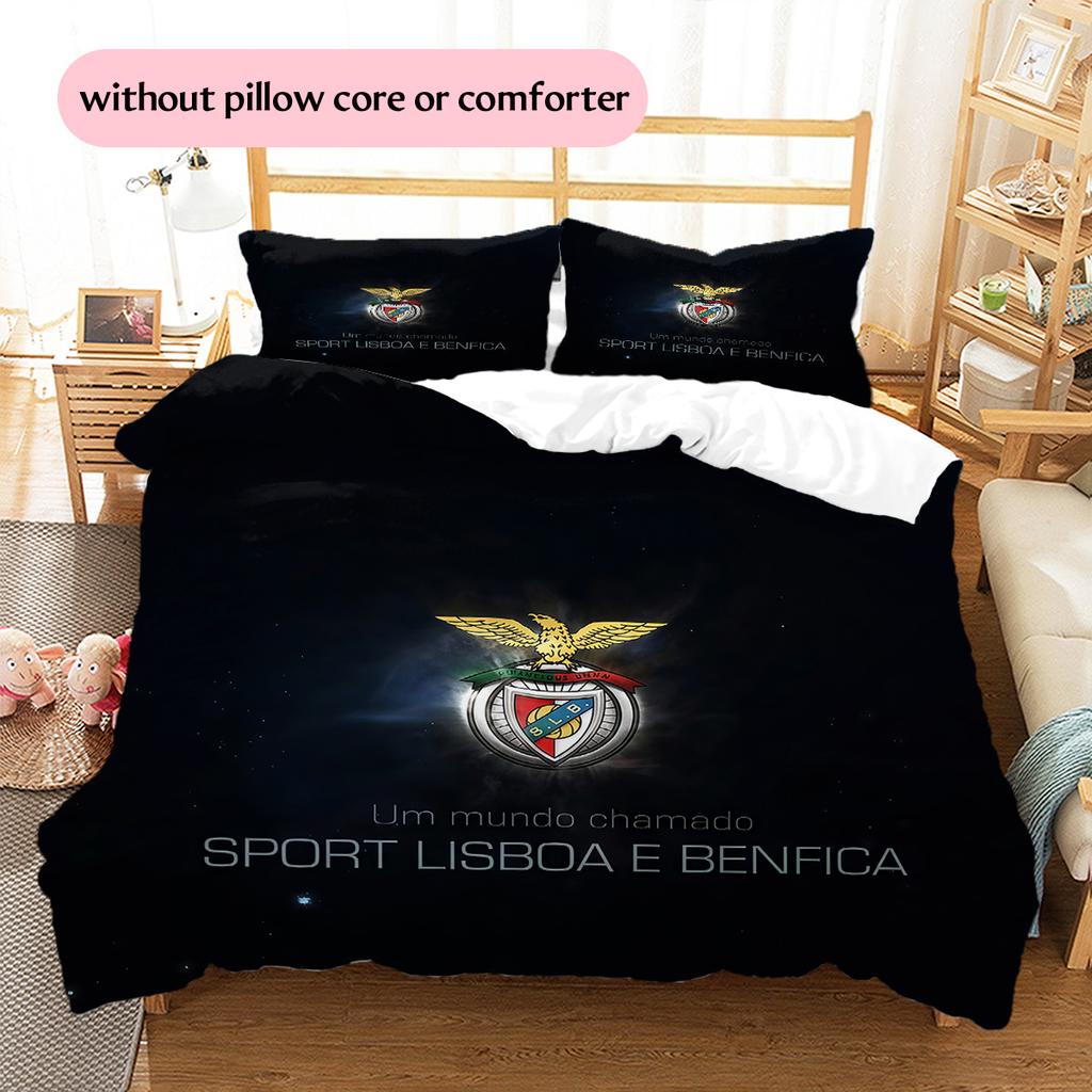 S.L. Benfica Pattern Bedding Quilt Set Home Decoration Gift (1 * duvet cover + 2 * pillowcase without core)