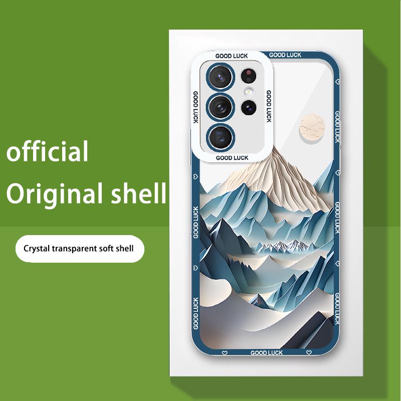 Прозрачный чехол Samsung S23Ultra Sunset Art 20 для A52/A32, масляная живопись «Морской пейзаж» «Восход солнца» для A13 и других.