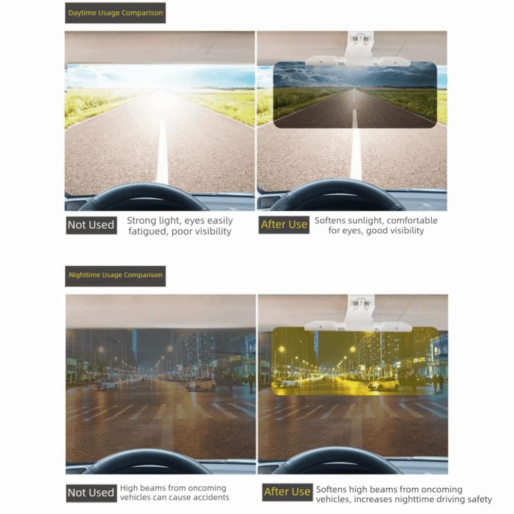 High-Transparent Anti Glare Sunshades Adjustable Night Driving Shield Eye Protection