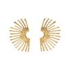 Темперамент личности: ретро серьги-пусеты в форме лучей, холодный ветер, металл, лесные серьги-полуподсолнухи