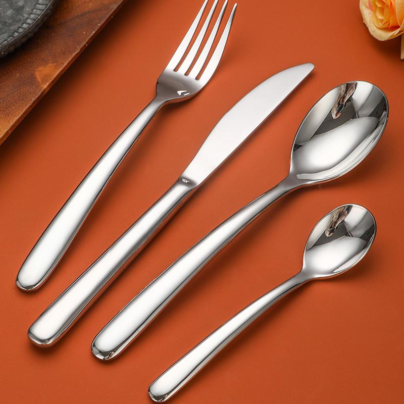 304 нержавеющая сталь европейская круглая ручка западная посуда элитные принадлежности для ресторанов и отелей нож вилка ложка чайная ложка