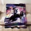 space Cowboy cat meme dinosaur Abstract funny pizza Flannel soft warm plush blanket sofa living room hogar bed gift Car portable