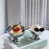 Stainless Steel Pedestal Dessert Bowls With Shiny Polished Finish And Food Safe Construction Perfect For Ice Cream Pudding