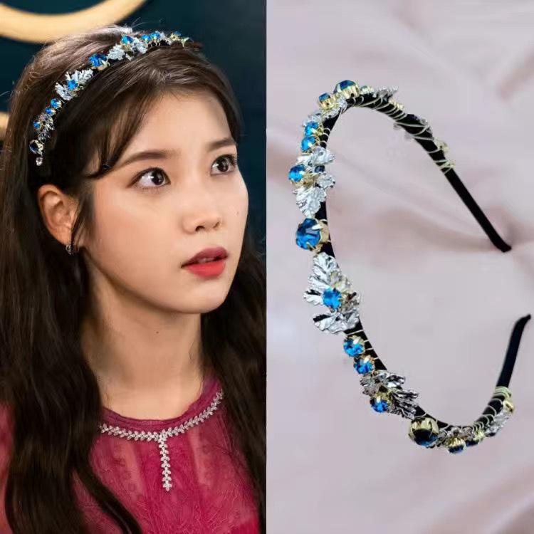 Изысканная повязка на голову с цветочным узором и стразами – высококачественный ретро-аксессуар для волос для женщин