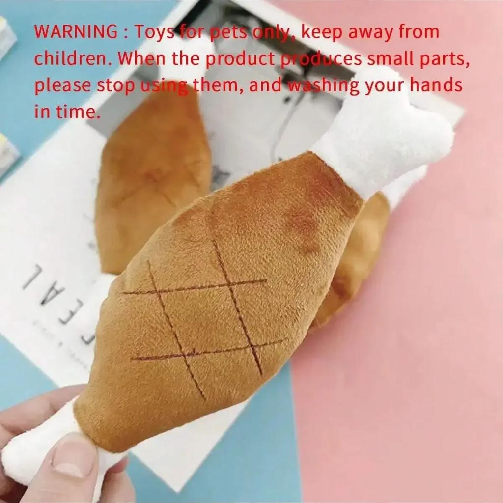 Игрушка пищалка для собак, плюшевая игрушка для домашних животных в форме куриных ножек и кости для маленьких, средних и крупных собак и кошек juguetes para perros