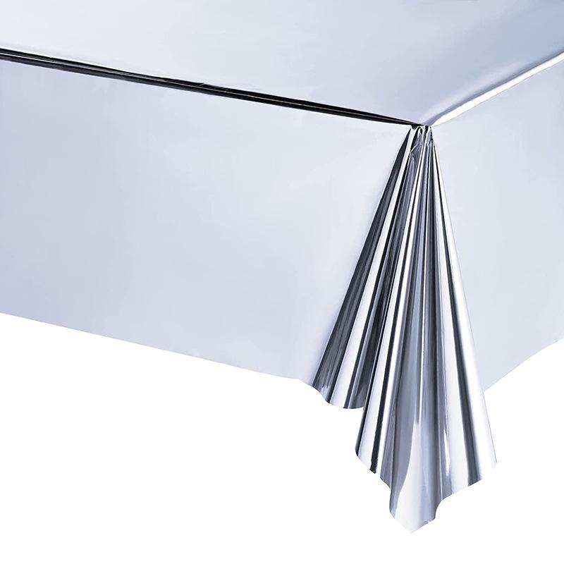 Серебряные бумажные тарелки, баннер, скатерть, декор для вечеринки по случаю дня рождения, одноразовая посуда, принадлежности для вечеринки по случаю рождения ребенка, свадьбы, мальчишника