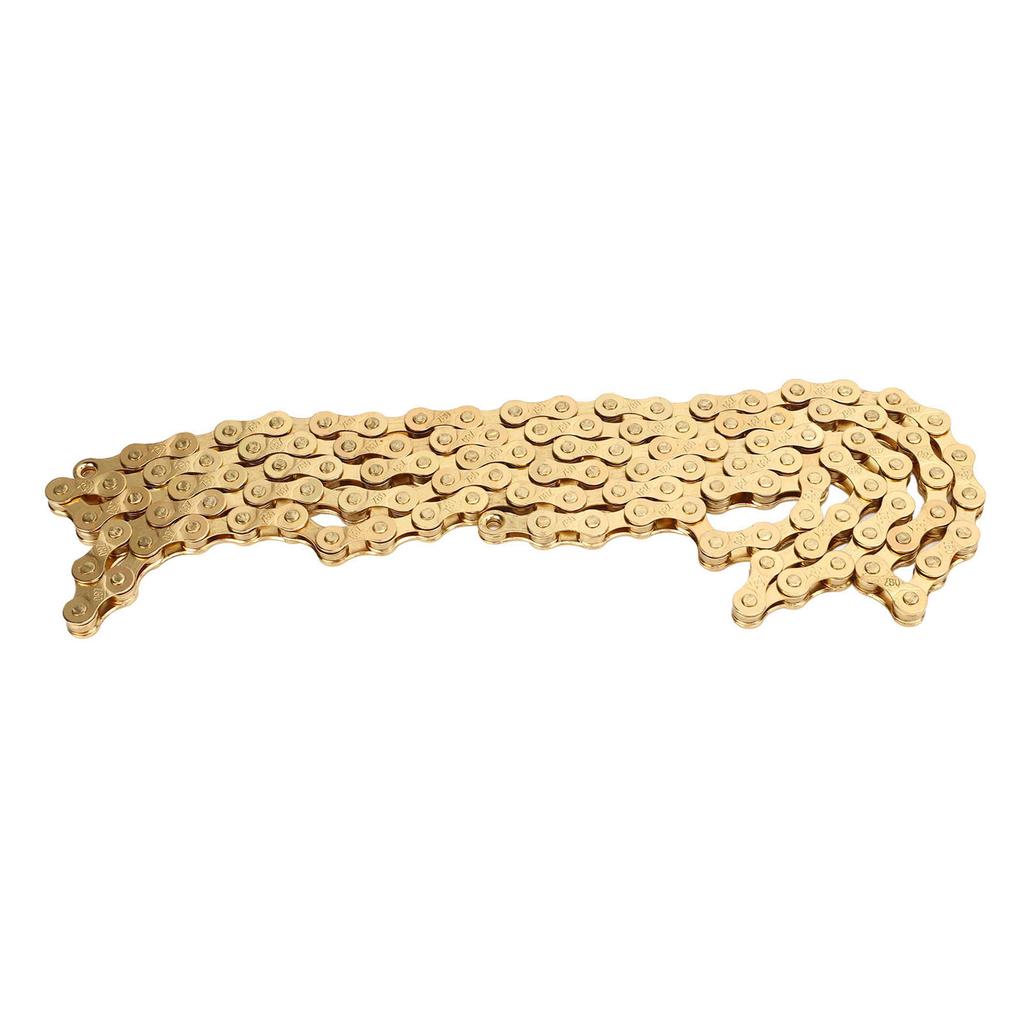 8 Speed Bike Chain 116 Links Gold Electroplating Steel Road Bike Chain with Chain Connector for