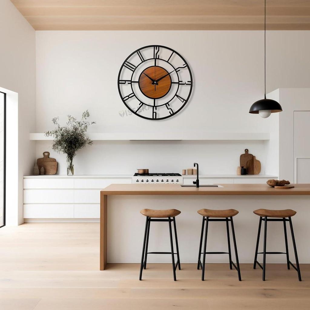 Дизайнерские металлические настенные часы для гостиной | Новейшие антикварные стильные необычные декоративные настенные часы большого размера для спальни,