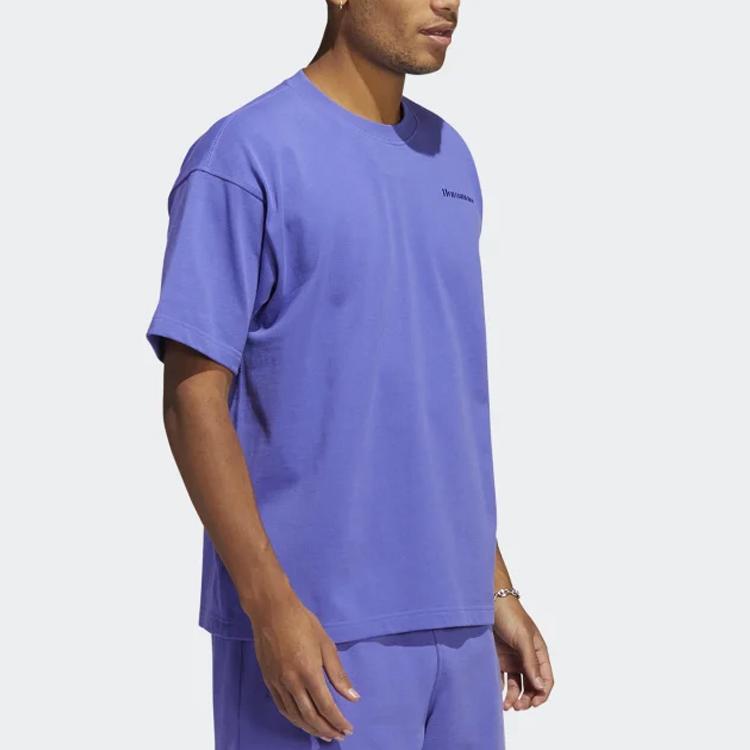 adidas Мужская футболка adidas Originals Neuclassics с логотипом Trefoil, оверсайз, фиолетовая HF9948