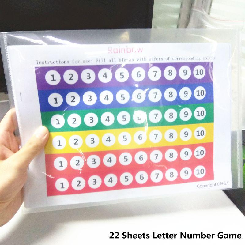 Обучающие игрушки Монтессори, набор магнитных палочек с прозрачными цветными счетными фишками и металлической петлей