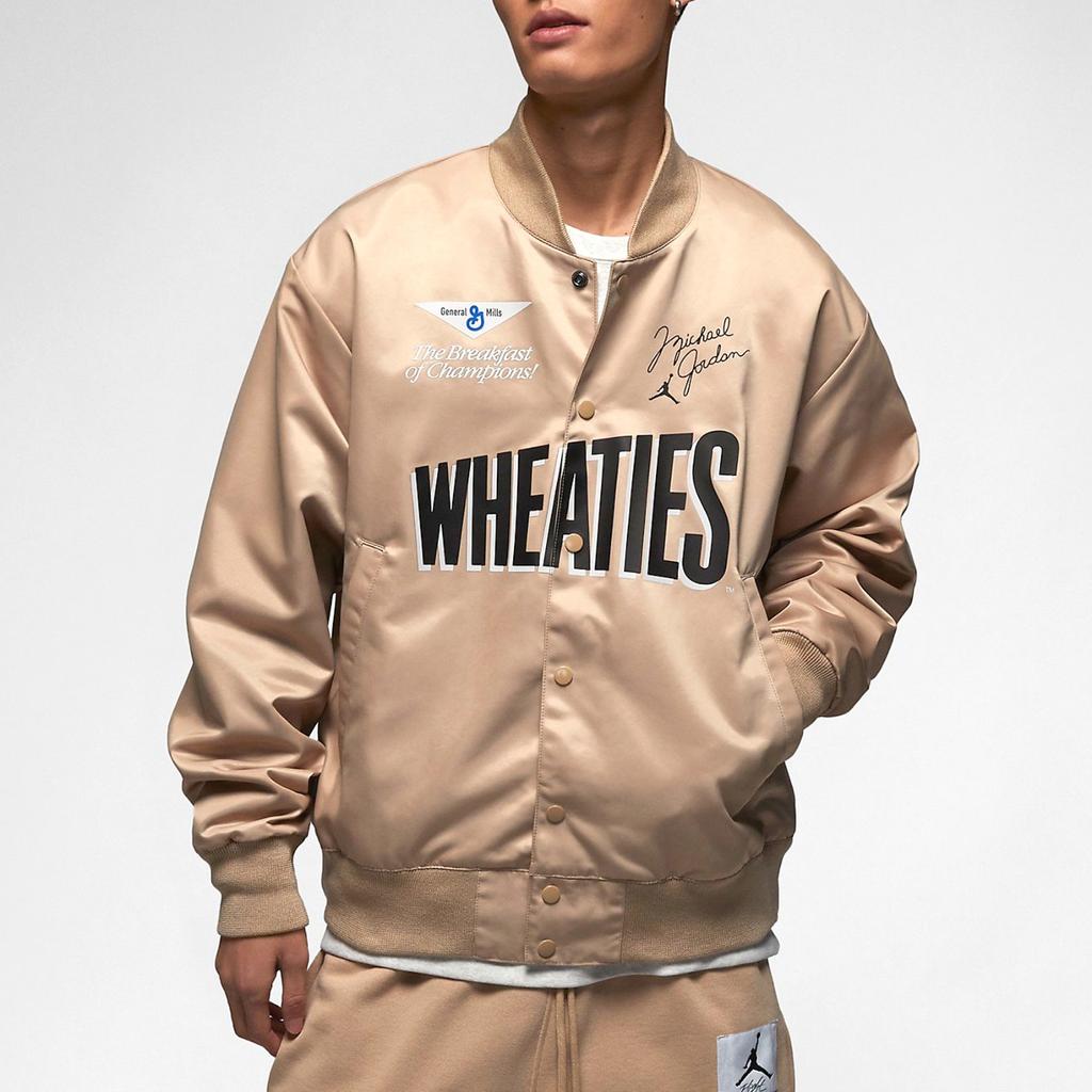 Jordan Мужская куртка на молнии с принтом Flight MVP Верхняя одежда Desert-Yellow DV7579-277