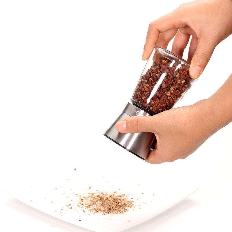 Набор из 2 мельниц для перца и соли из нержавеющей стали с регулируемым керамическим ротором