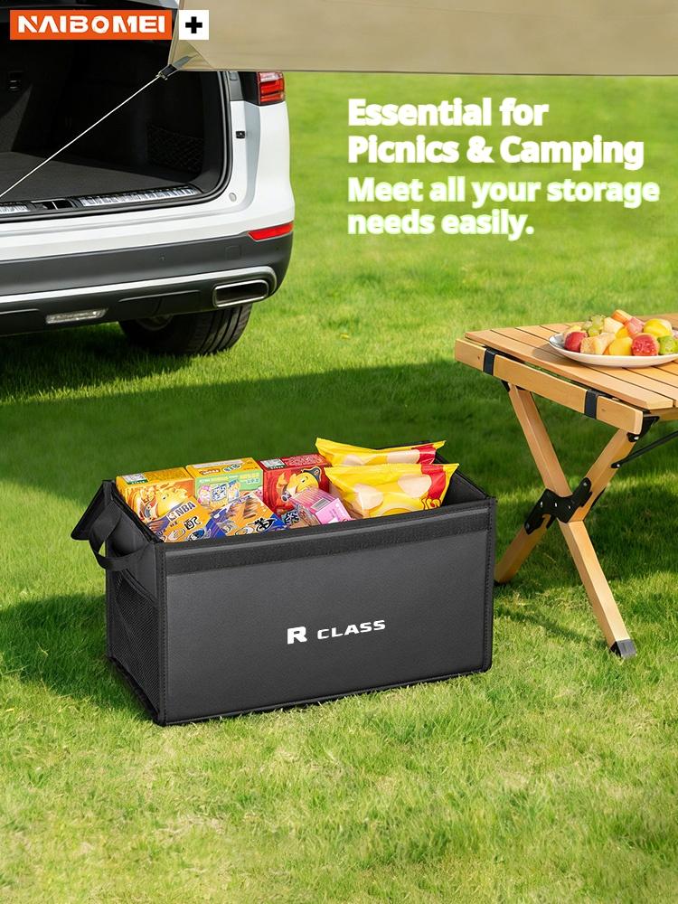 ECLD4 For Mercedes-Benz R Class Car Trunk Foldable Storage Box Multi-Purpose Storage Organizer Bag Large-Capacity Stowing Tidying Bag