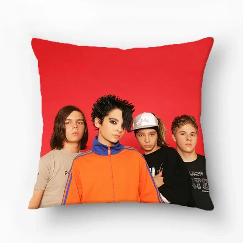 Декоративные наволочки для диванных подушек Tokio Hotel, квадратные наволочки 45*45 см, двусторонняя печать.