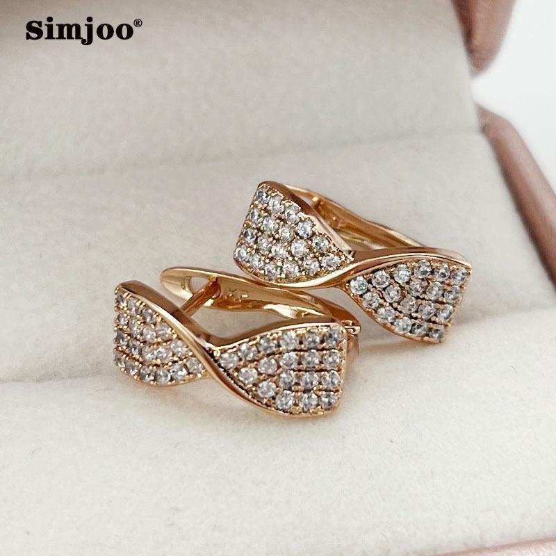 SIMJOO Серьги цвета розового золота Простые и стильные серьги