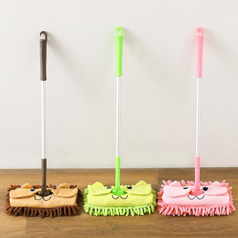Cleaning Childrens Play Mop Set With Reusable Dustpan Flat For Educational Tool