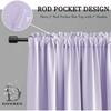 Light Purple Solid Color Sheer Curtain Panel Bedroom Kitchen Living Room Small Window Rod Hanging Blackout Valance