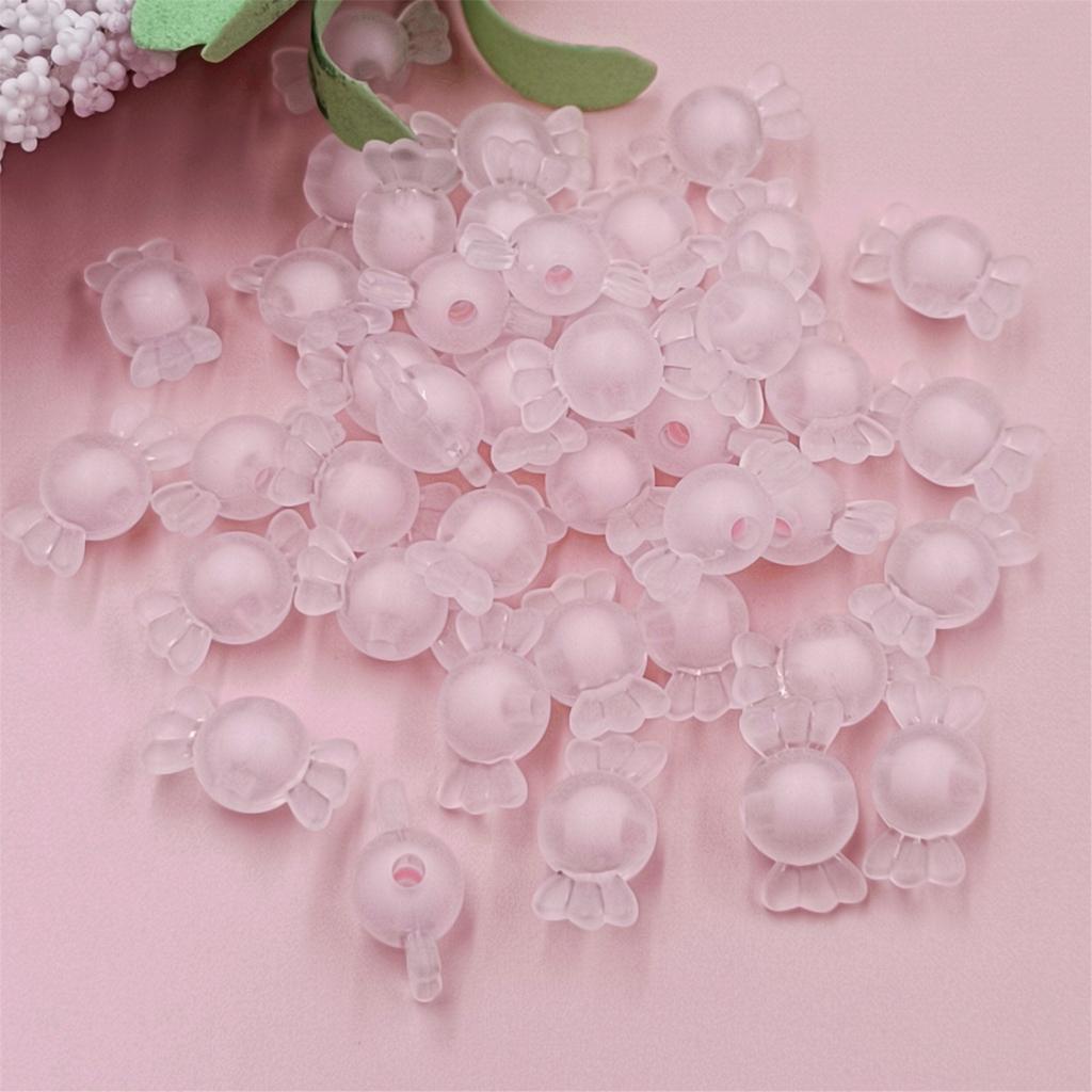 100Pcs 17mm Matte Candy DIY Craft Beads For Jewelry Making Double Layer Pendant Necklace Bracelet Wholesale