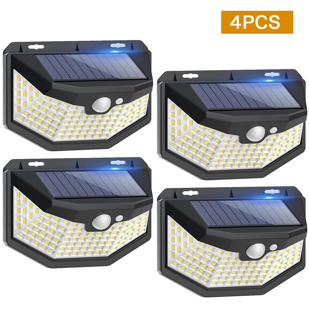 Светодиодный солнечный светильник, наружный, 115 светодиодных прожекторов, IP65, водонепроницаемый датчик движения, индукционный солнечный прожектор, 3 режима