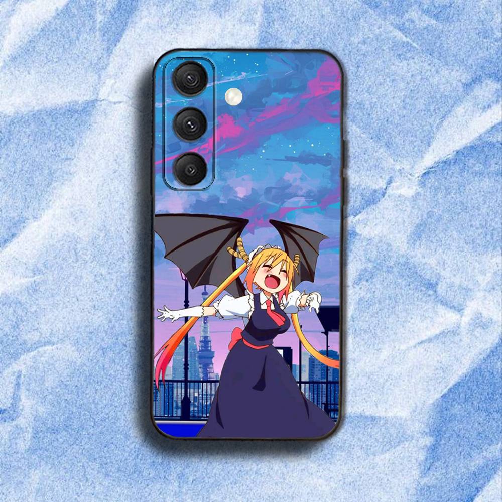 Miss Kobayashi D-Dragon Maid Phone Case For Samsung S 25,24,23,22,30,21,10,9,Ultra,Plus,Lite,FE,4,5G Black Soft Case