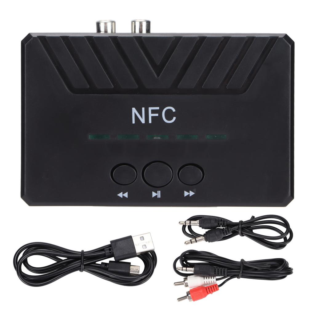 NFC 5.0 Bluetooth Receiver USB Playback AUX Wireless Audio Adapter for Car Home Stereo