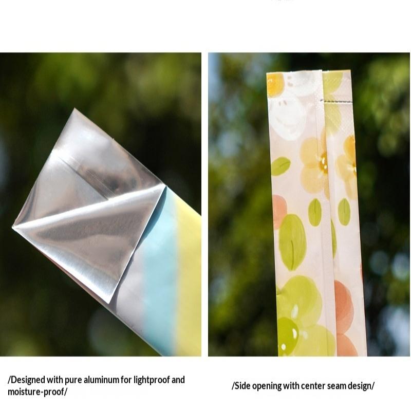 100pcs Open Top Aluminum Foil Bags for Reliable Food Storage Solutions