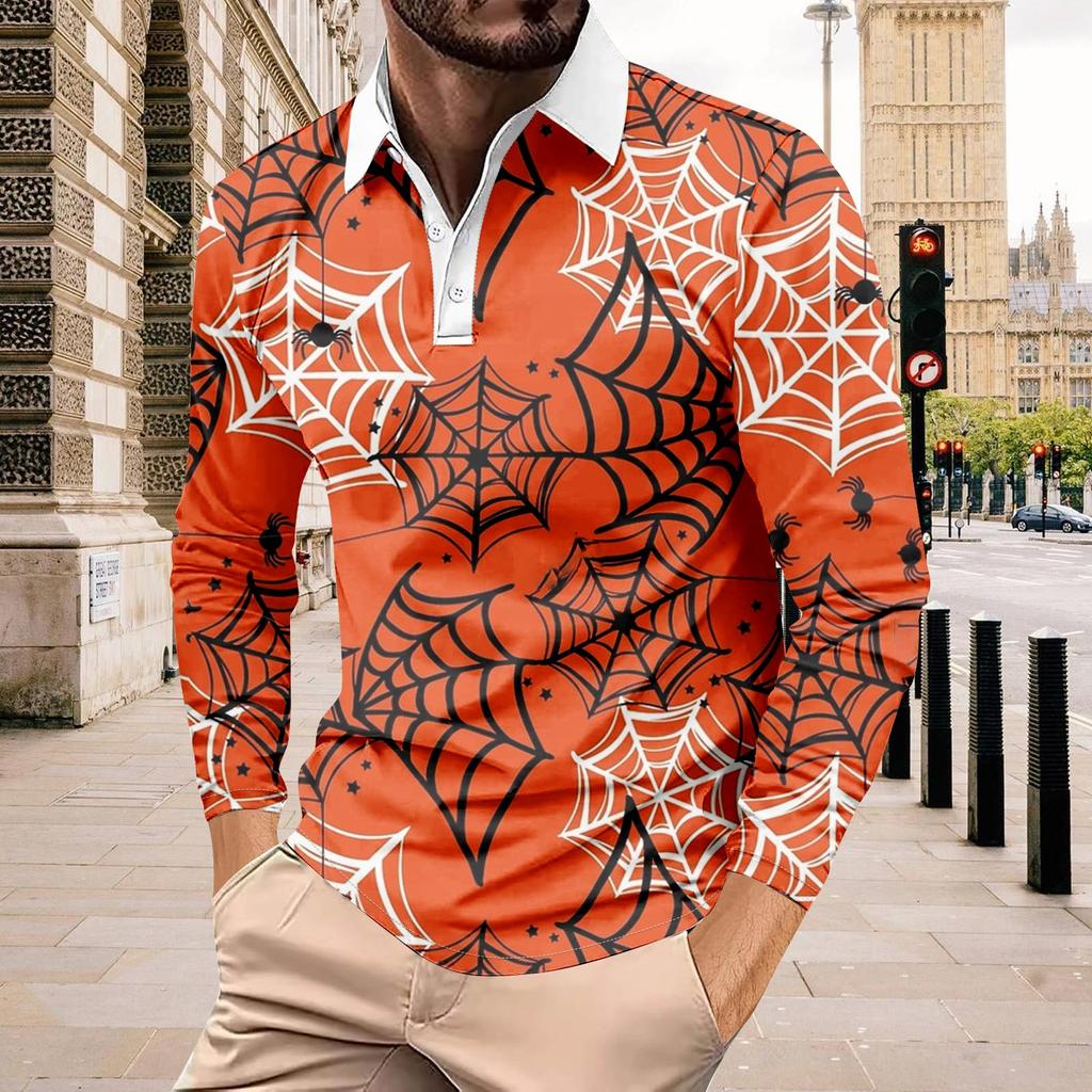 Мужская рубашка с длинными рукавами и воротником на пуговицах, модный повседневный топ