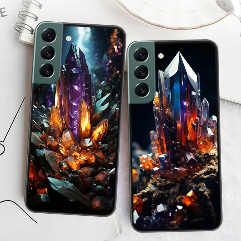 Чехол для телефона из натуральных хрустальных бриллиантов для Samsung Galaxy S22 S25 Ultra S21 S10 Plus S26 Edge S20 S23 S24 FE Силиконовый Мягкий