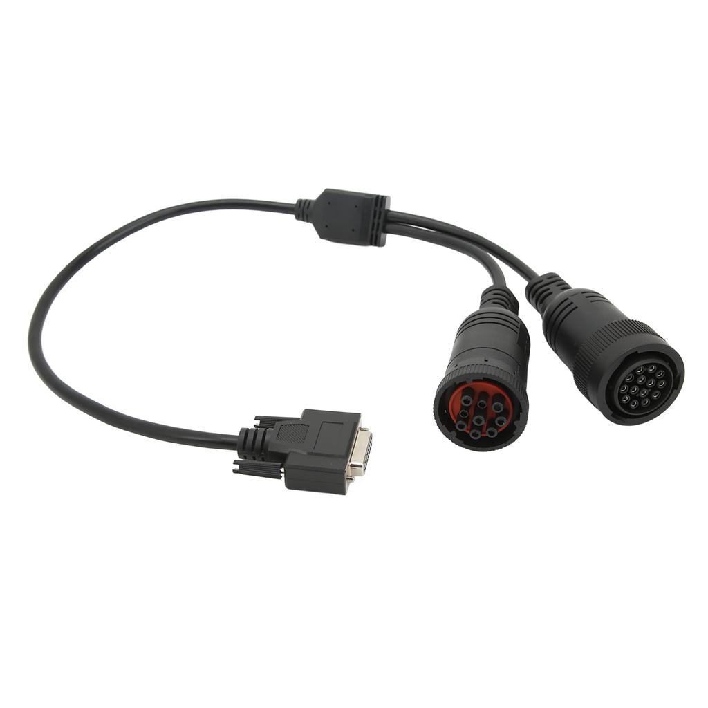 14Pin 9Pin Diagnosis Cable Adapter 457‑6114 ABS Rubber High Flexibility for ET3 OBD2 317‑7485