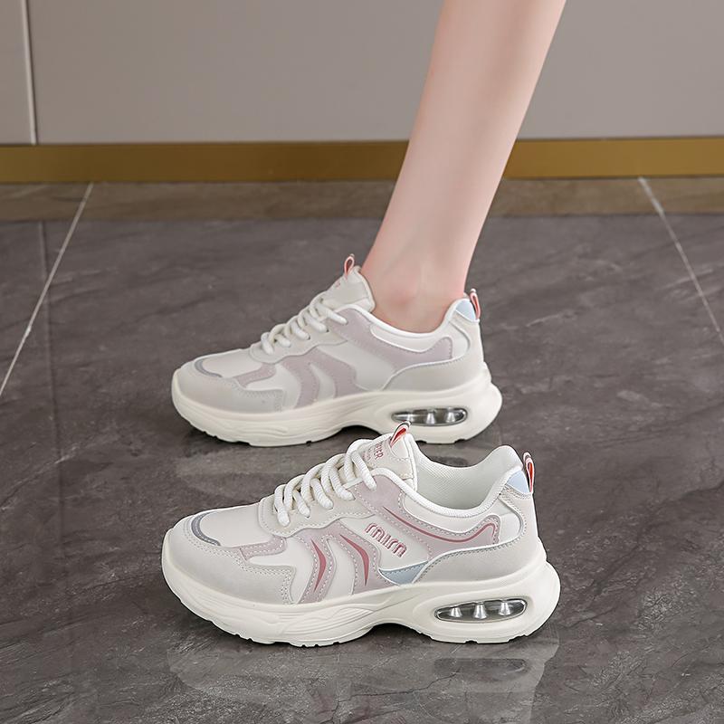 CRLAYDK 2024 женские модные кроссовки из искусственной кожи на шнуровке спортивная обувь повседневная воздушная подушка платформа для ходьбы удобный теннис