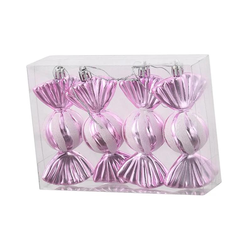 4 шт. Рождественский подвесной декор в виде конфет Милые рождественские украшения для празднования Дня рождения Нового года Внутренний праздник