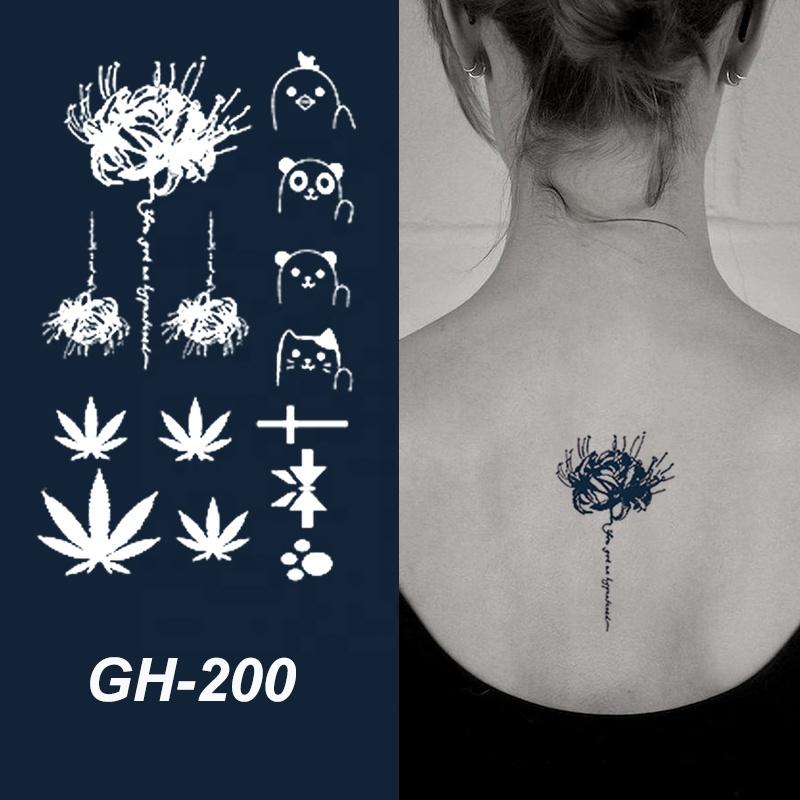 GH Hot Sale Waterproof Long Lasting Temporary Tattoos Stencil Body Art Arm Chest Leg Shoulder Tattoo Stickers for Girl Men Women