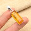 Amazing Honey Topaz Gemstone Handmade 925 Solid Sterling Silver Jewelry Pendant For Women