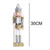 Christmas Nutcracker Figures Soldier Figure Decor, 30cm Party Favors Wooden
