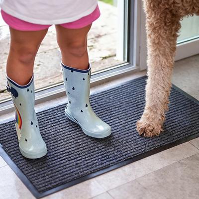 Полосатый коврик для входной двери Сверхпрочный Впитывающий Входной коврик Для помещений и улицы Устойчивый к выцветанию Водонепроницаемый Напольный коврик для патио, крыльца, прихожей