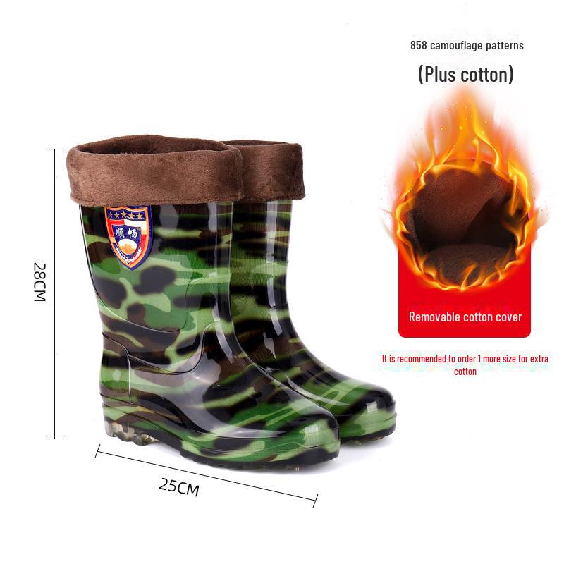 Мужские камуфляжные водонепроницаемые строительные ботинки с высоким голенищем 2025