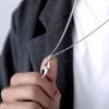 Ожерелье с подвеской в виде молнии 3D Thunder для мужчин и женщин из нержавеющей стали, геометрические ромбовидные подвески в стиле хип-хоп, свитер