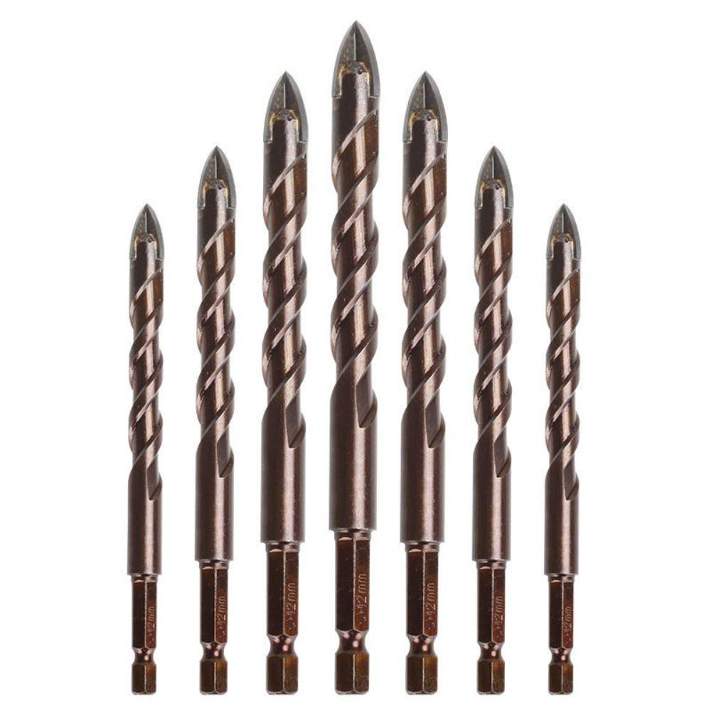 Concrete Spiral Screw Drill Bit Set Metric Composite Tap Cross Hex Tile Cutting Drilling Polishing