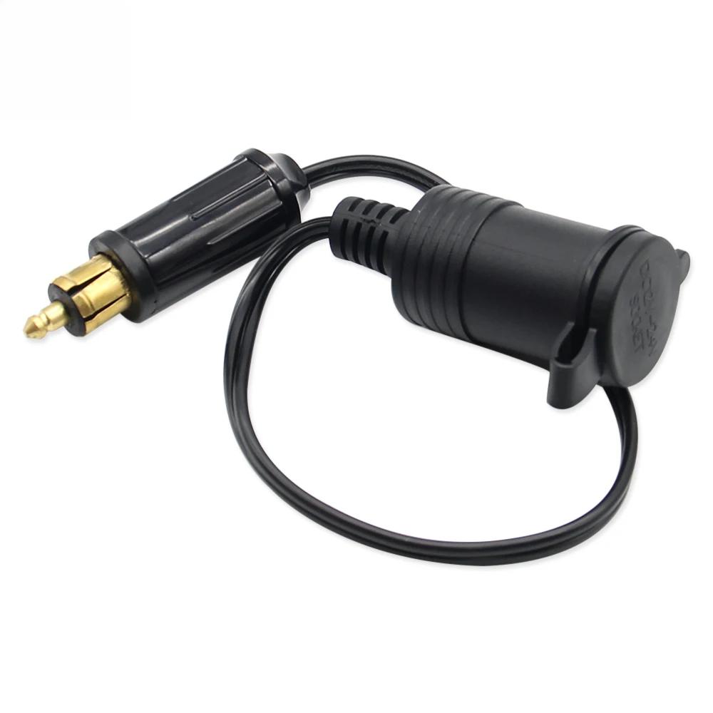 DC 12V 24V EU вилка для BMW DIN Hella мотоцикл зарядное устройство розетка конвертер в автомобильный адаптер кабель питания