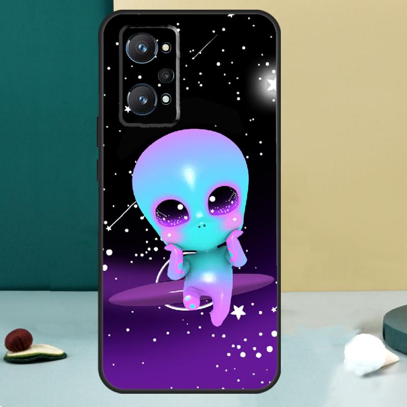 Эстетичный Милый Мультяшный Инопланетянин Для Realme 13 12 10 11 14 Pro Plus GT 6 5 6T GT7 Pro C55 C53 C51 C21Y C25S C75 C67 C61 Чехол
